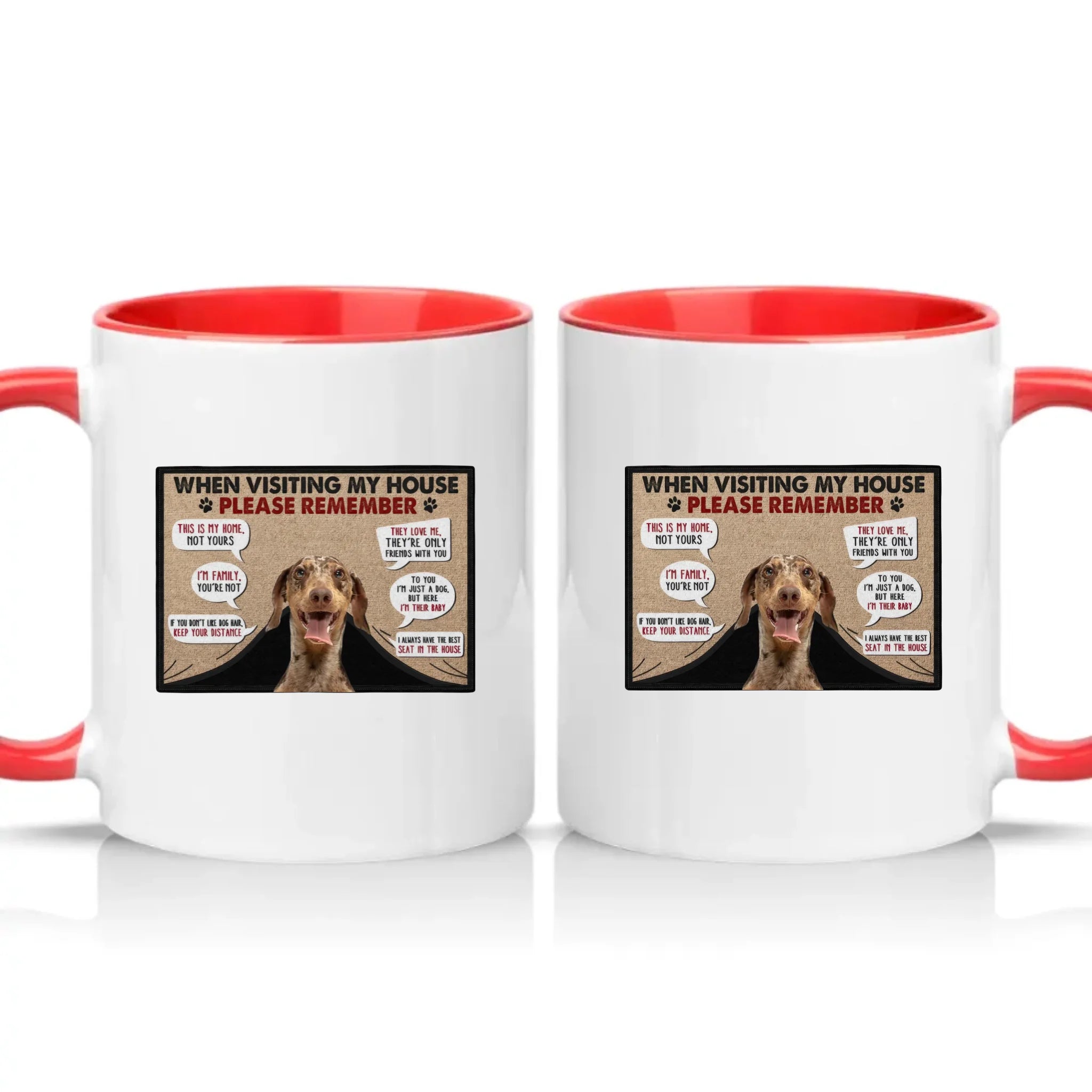 Two Tone 11oz Mug Red