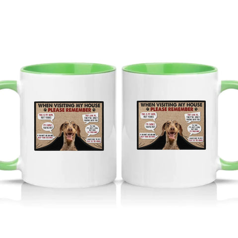Personalised Pet House Rules Mug – Custom Photo Gift – Green