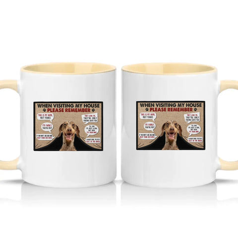 Personalised Pet House Rules Mug – Custom Photo Gift – Cream