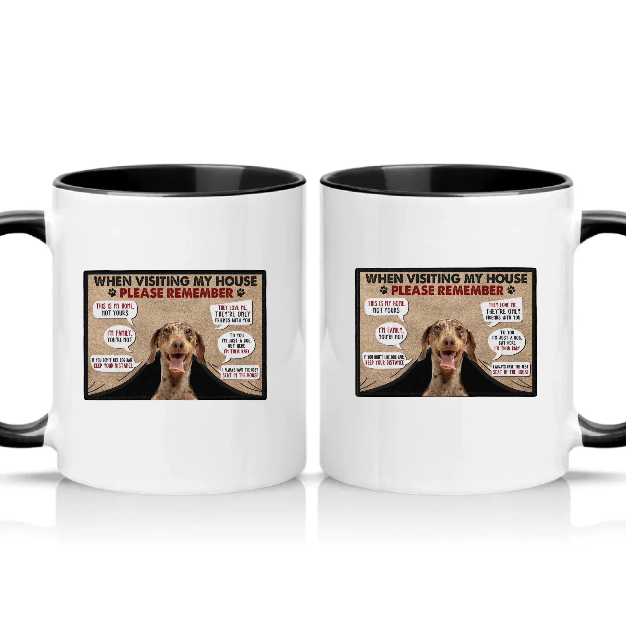 Two Tone 11oz Mug Black