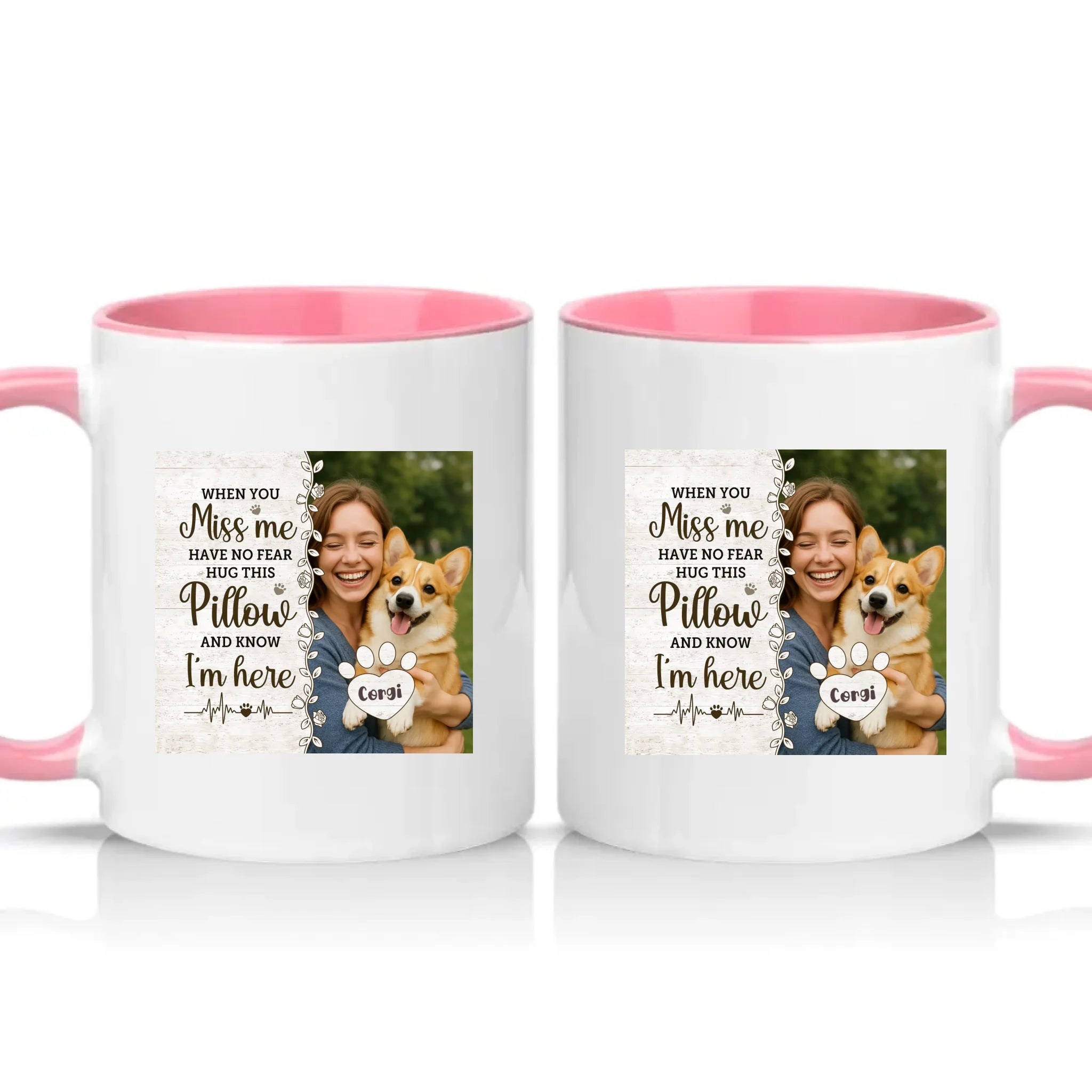 Two Tone 11oz Mug Pink