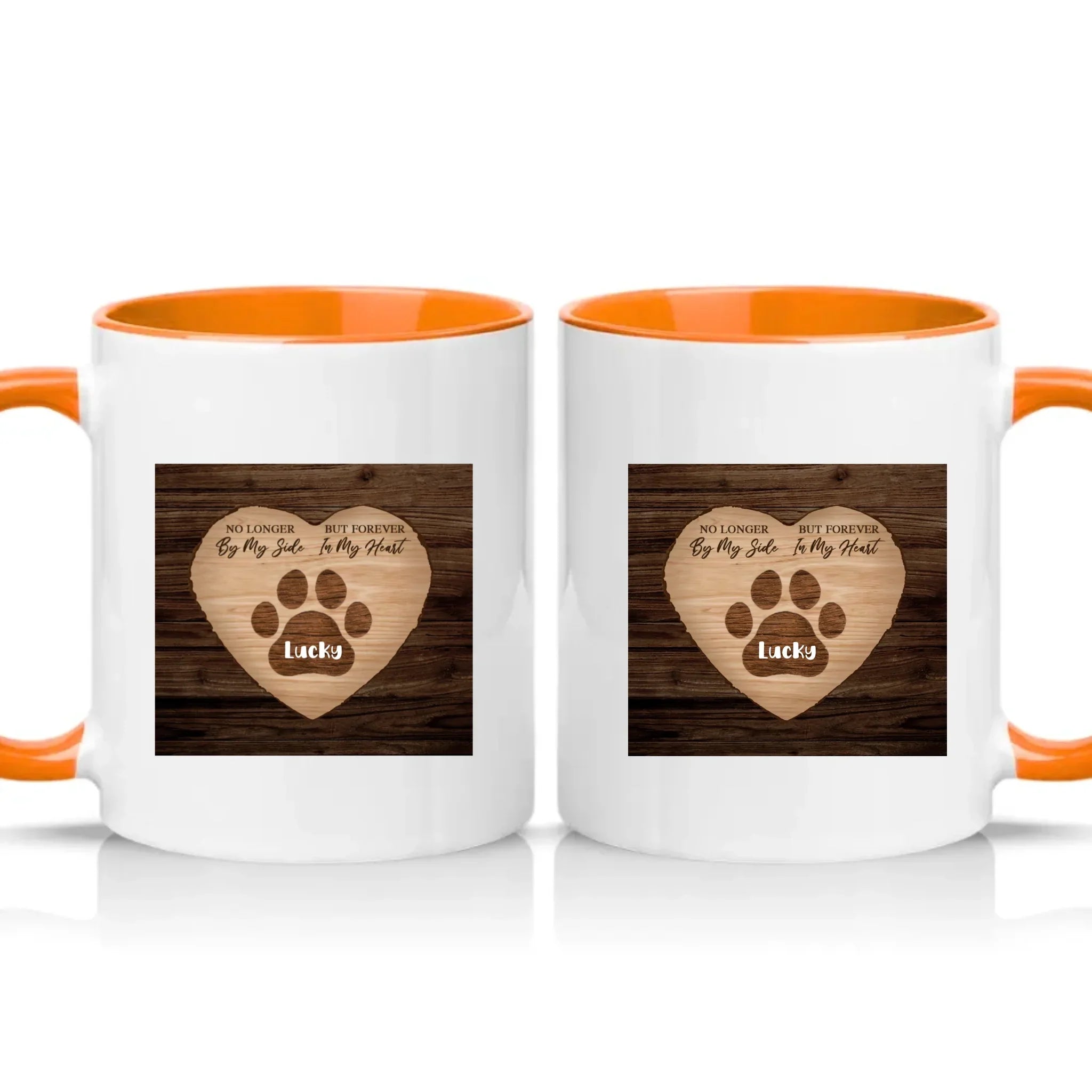 Personalised Pet Memorial Mug – Remembrance Gift – Orange