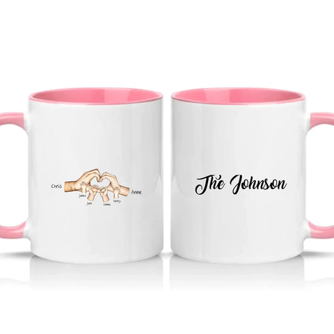 Two Tone 11oz Mug Pink