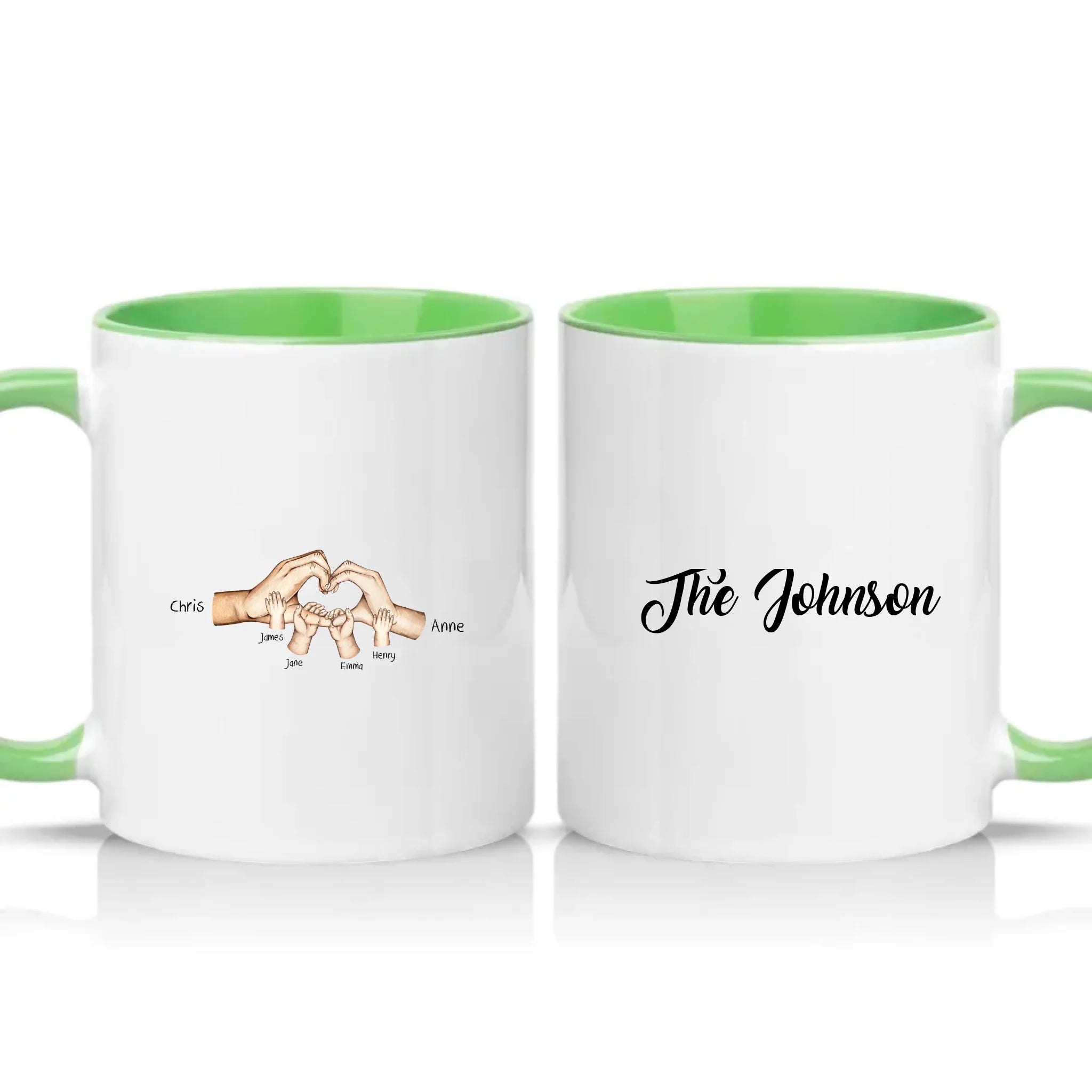 Two Tone 11oz Mug Green