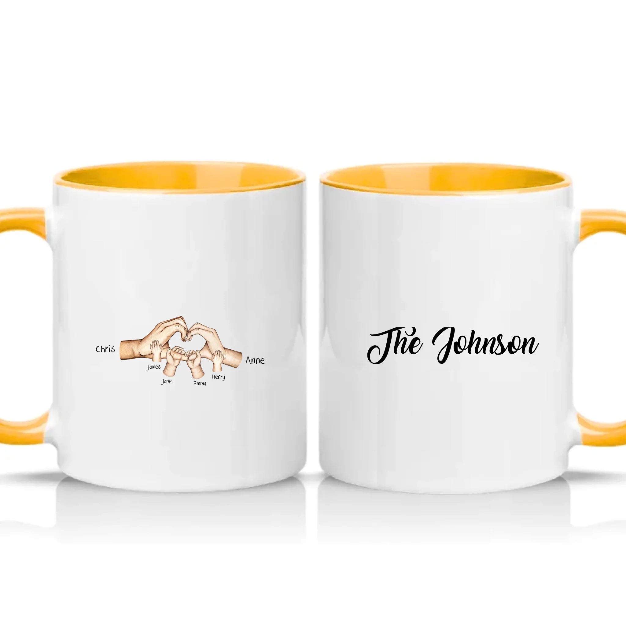 Two Tone 11oz Mug Golden Yellow