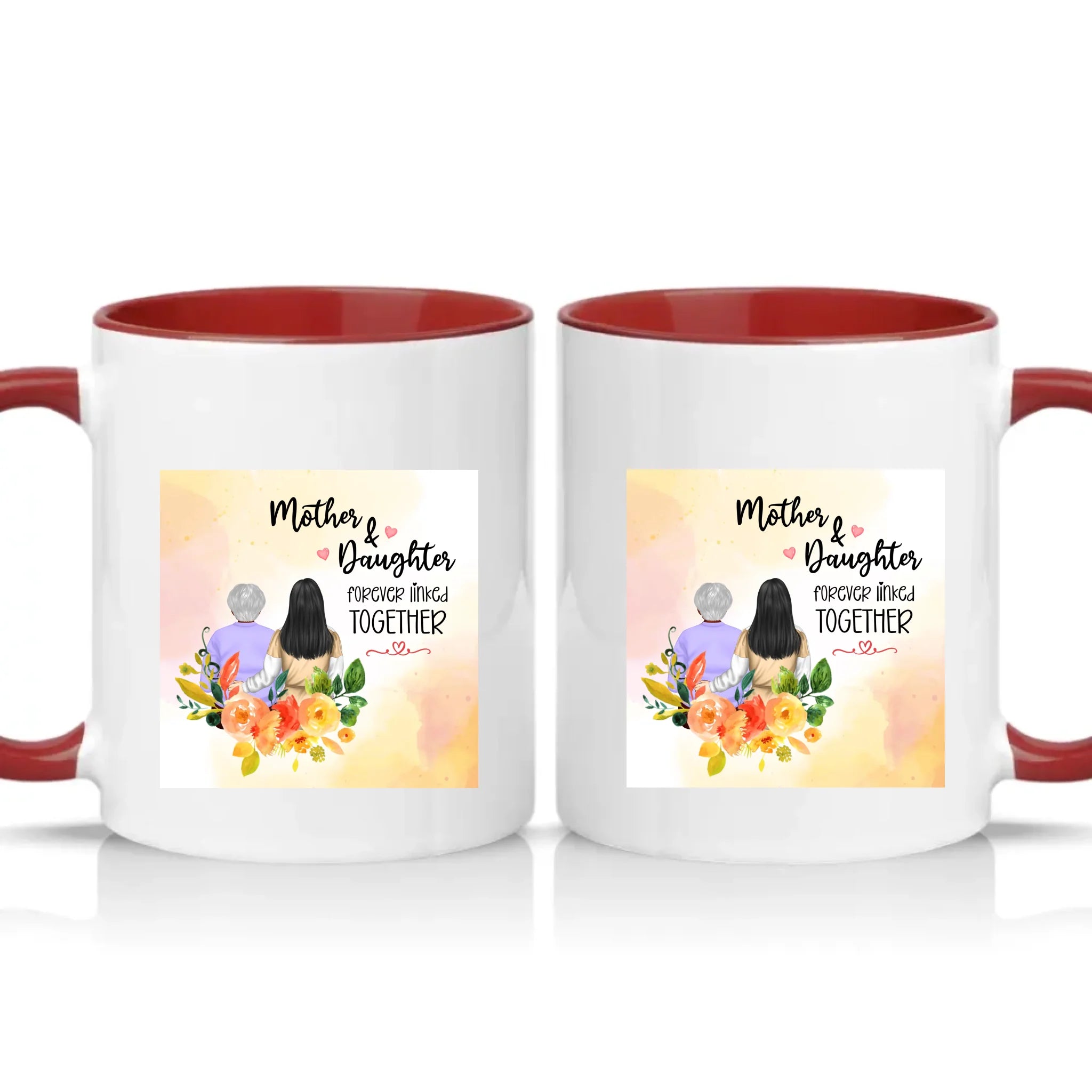 Two Tone 11oz Mug Burgundy