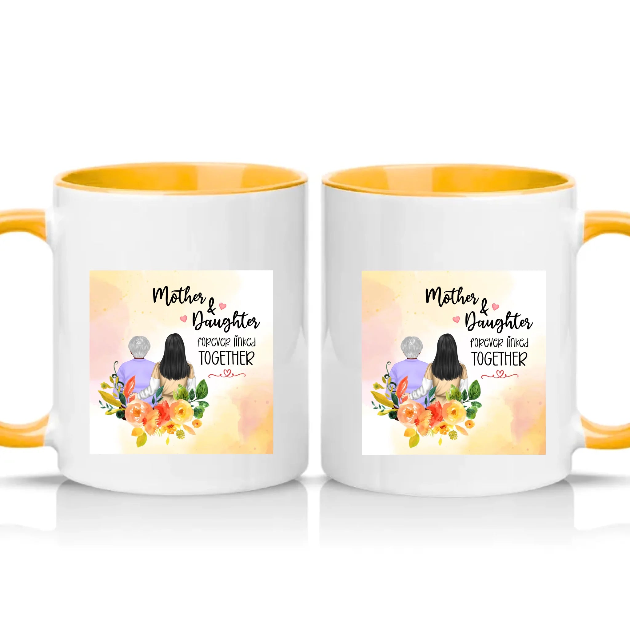 Two Tone 11oz Mug Golden Yellow