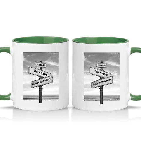 Two Tone 11oz Mug Racing Green