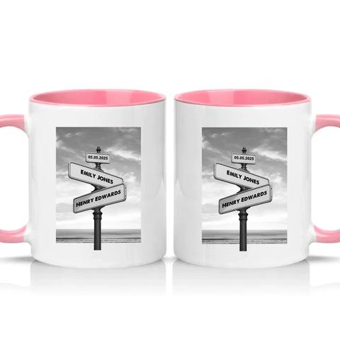 Two Tone 11oz Mug Pink