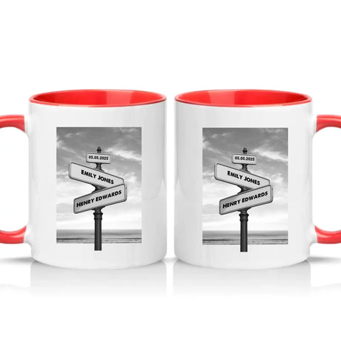 Two Tone 11oz Mug Red