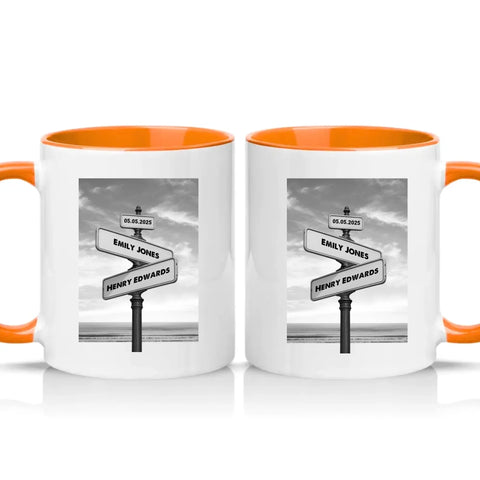 Two Tone 11oz Mug Orange