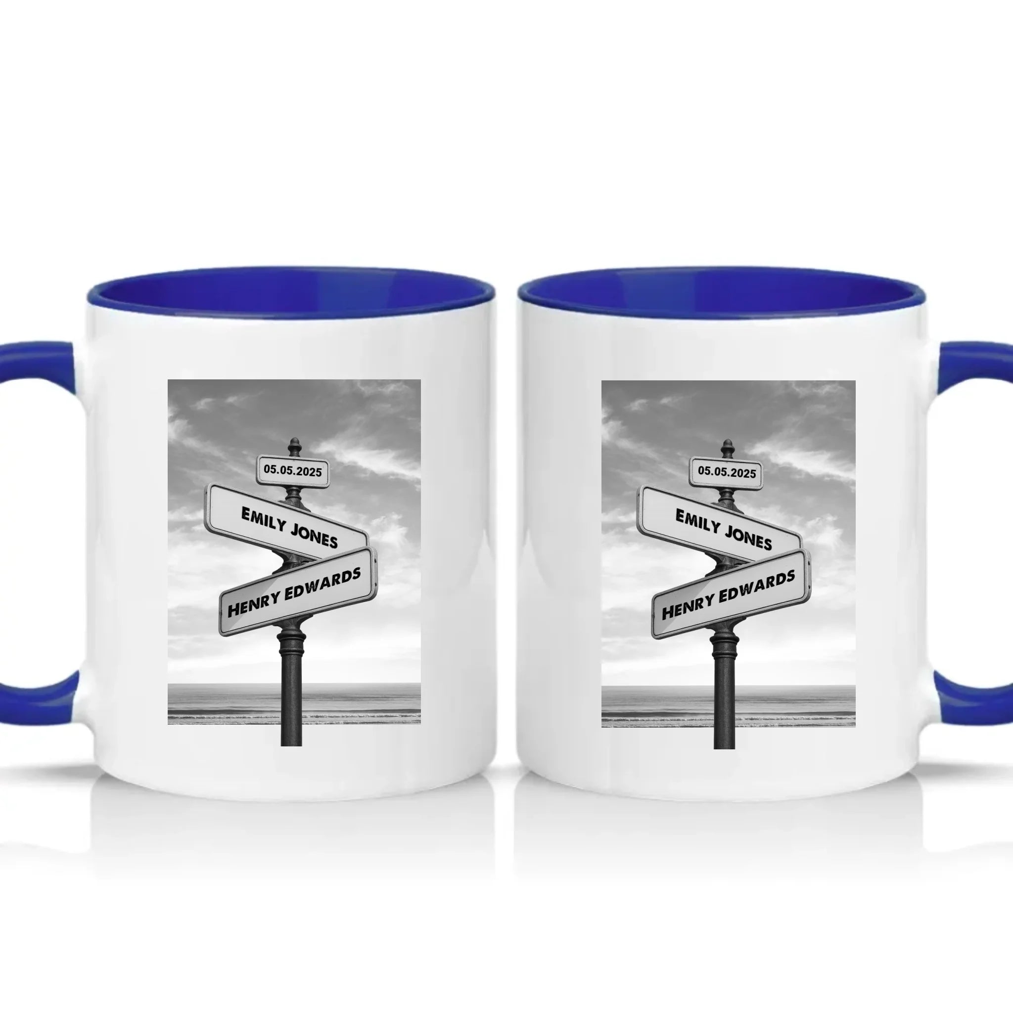 Two Tone 11oz Mug Dark Blue