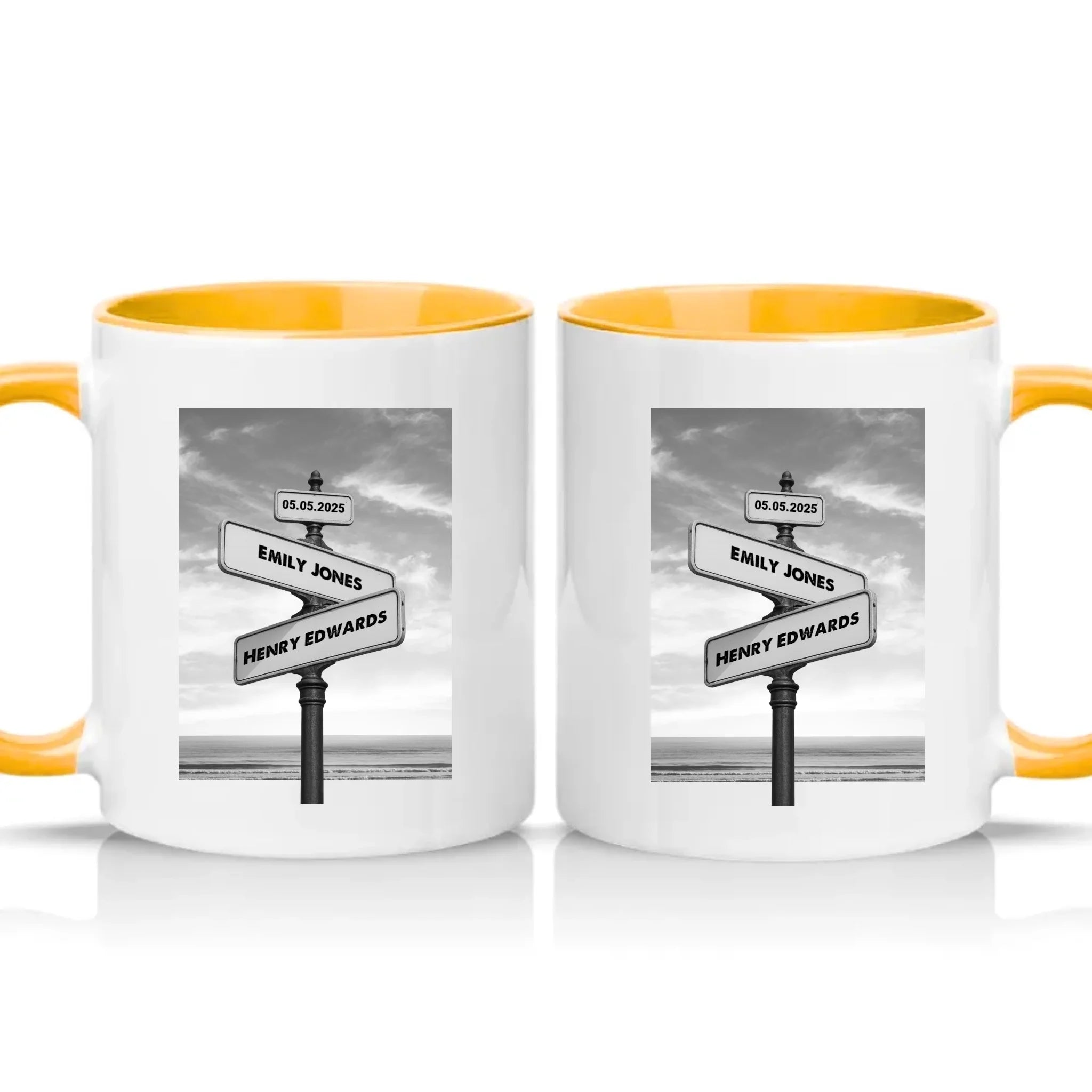 Two Tone 11oz Mug Golden Yellow