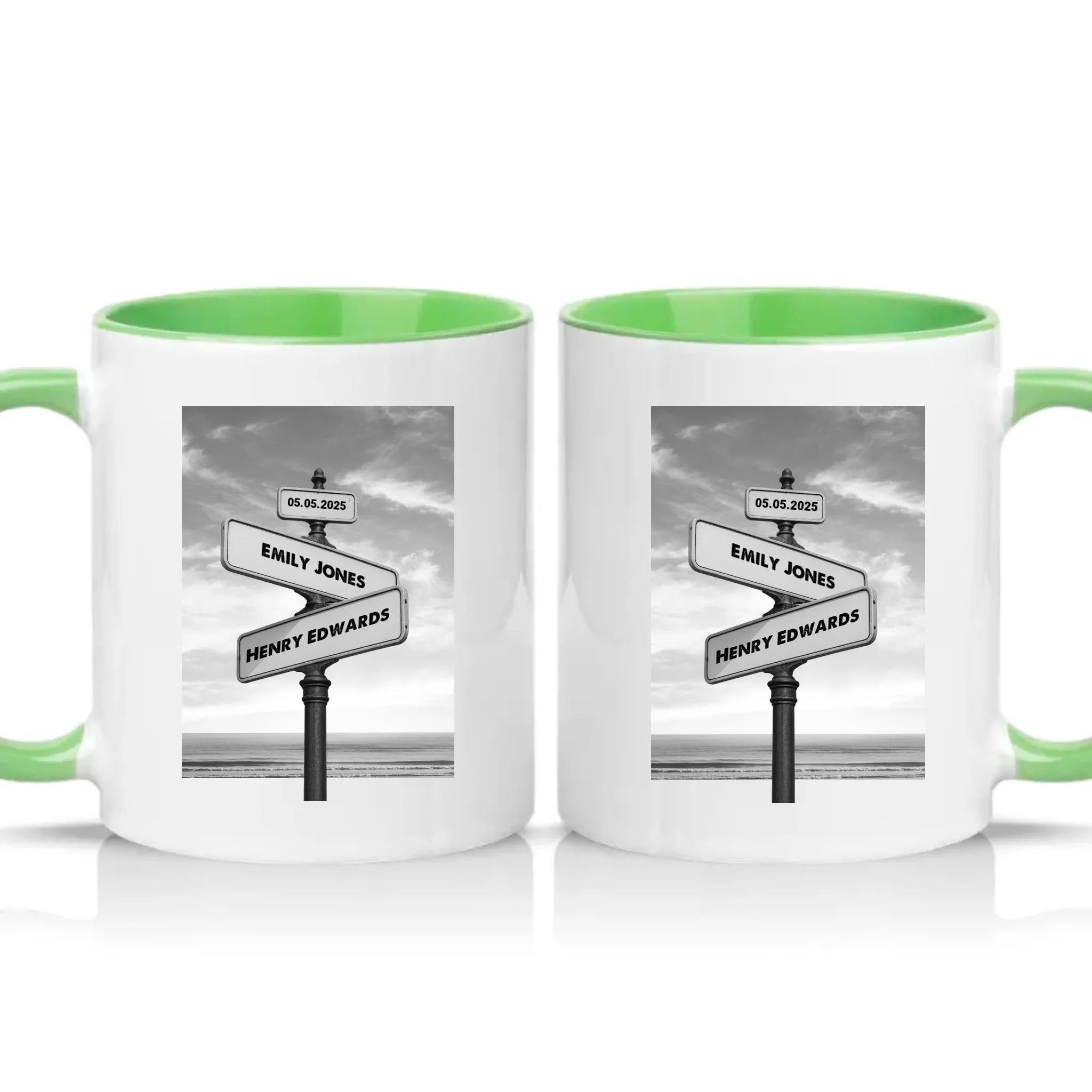 Two Tone 11oz Mug Green