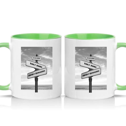 Two Tone 11oz Mug Green