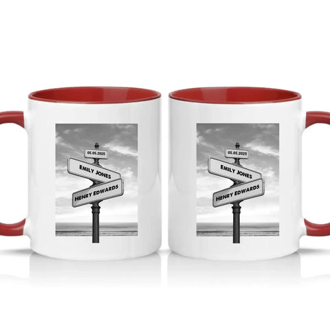 Two Tone 11oz Mug Burgundy