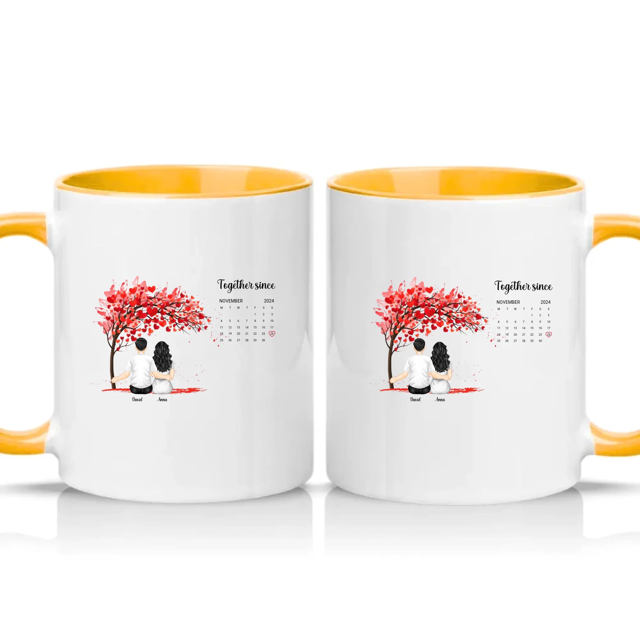 Two Tone 11oz Mug Golden Yellow