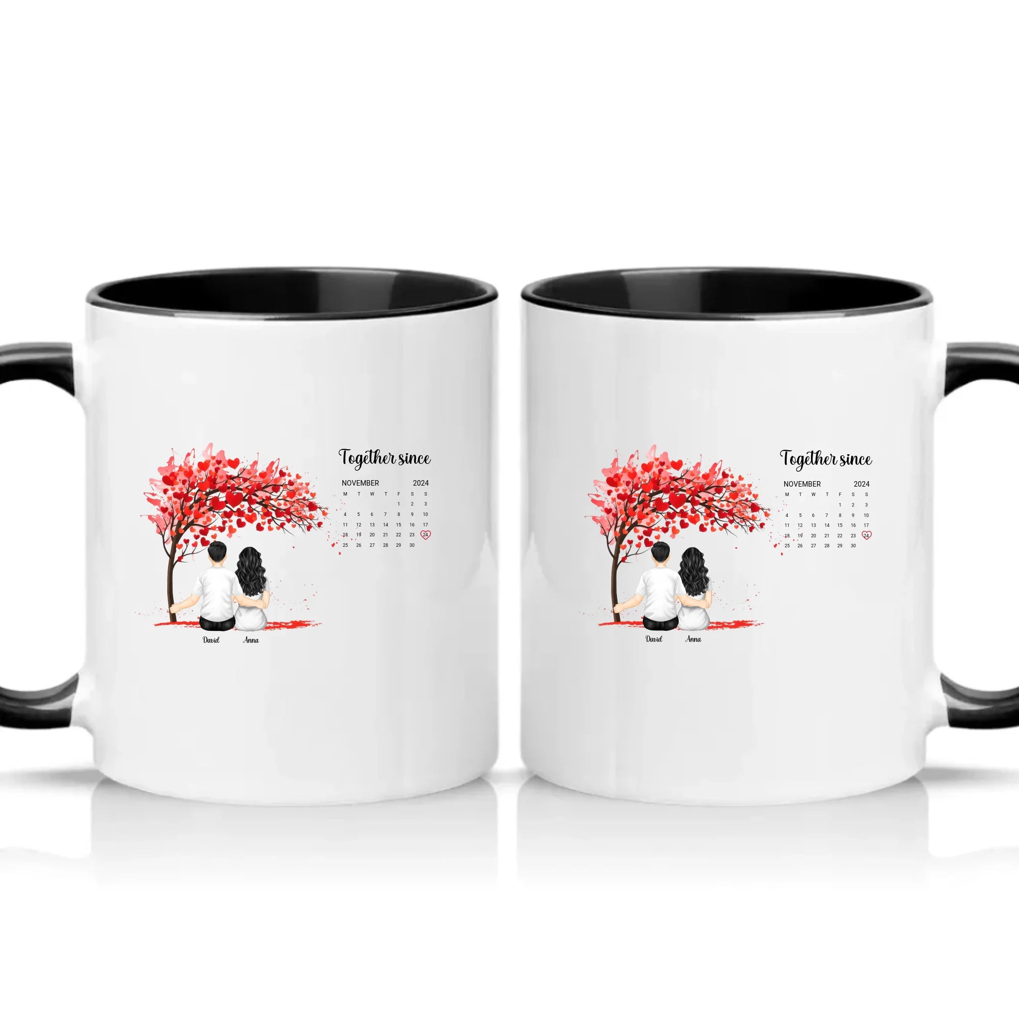 Two Tone 11oz Mug Black