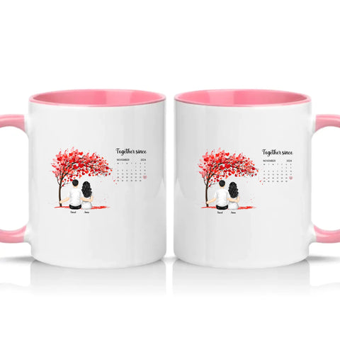 Two Tone 11oz Mug Pink