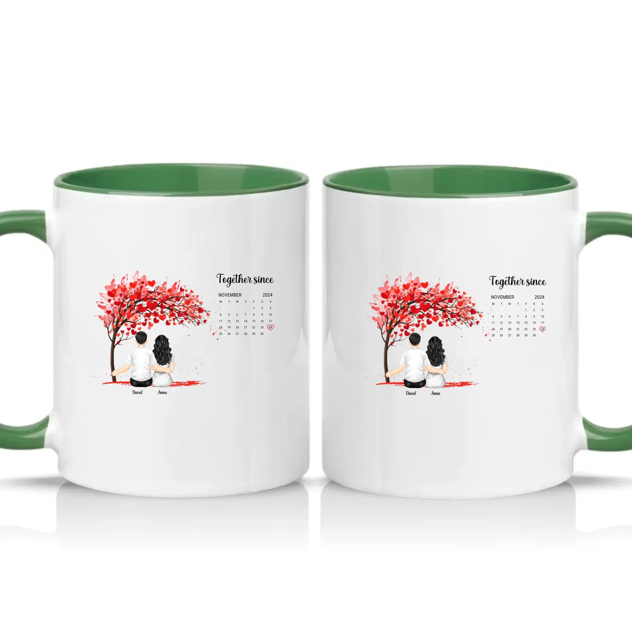 Two Tone 11oz Mug Racing Green