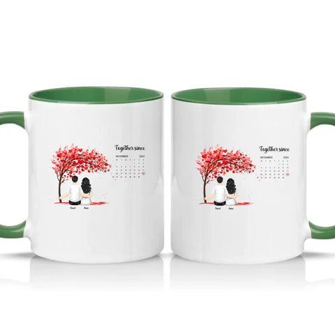 Two Tone 11oz Mug Racing Green