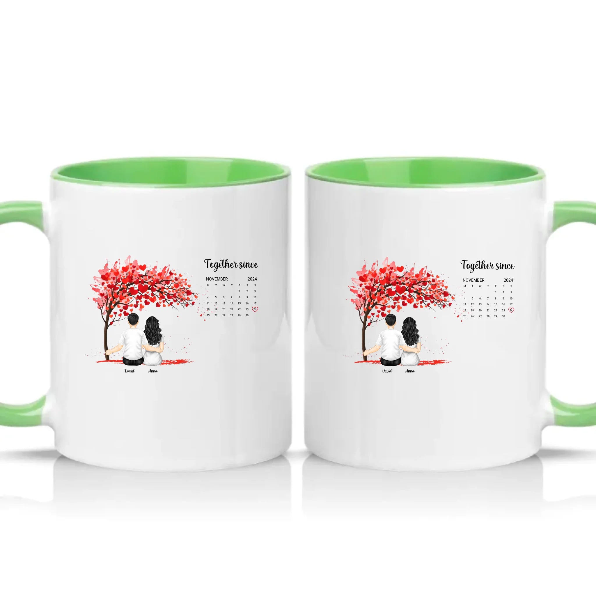 Two Tone 11oz Mug Green