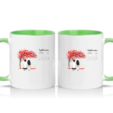 Two Tone 11oz Mug Green