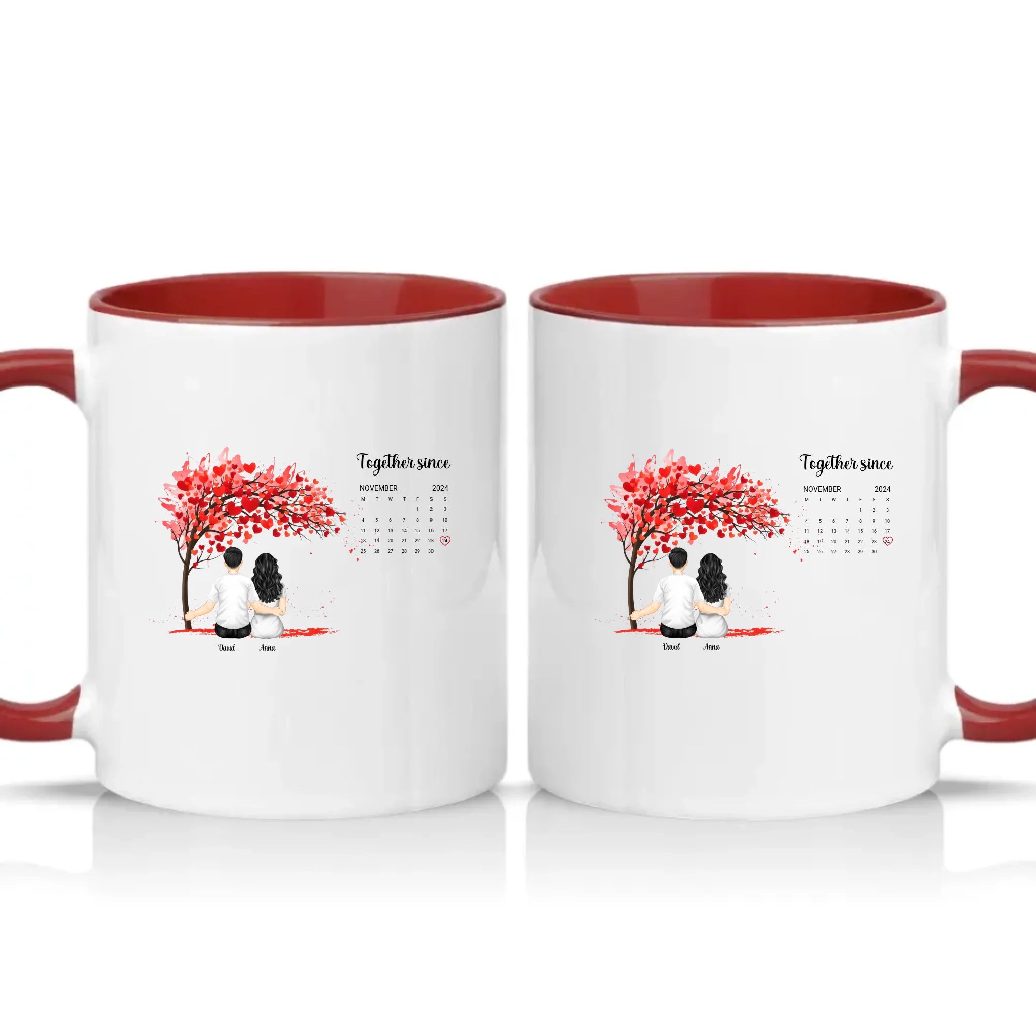 Two Tone 11oz Mug Burgundy