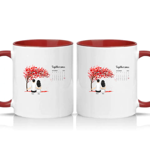 Two Tone 11oz Mug Burgundy
