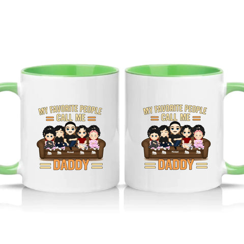Personalised Daddy Mug – Favourite People Gift – Green