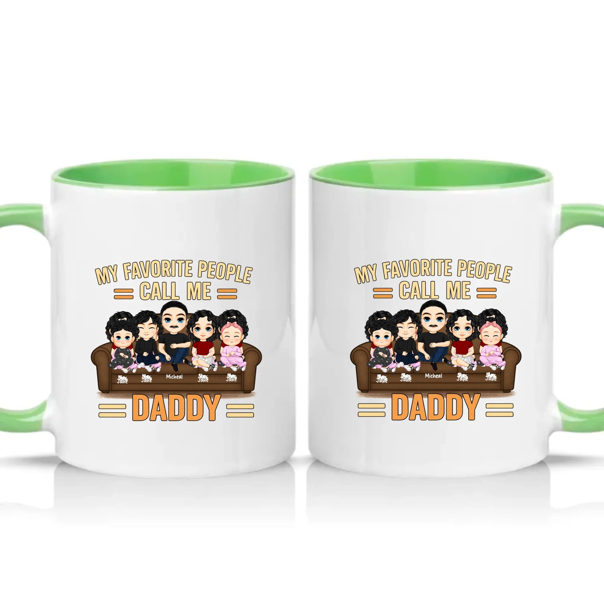 Two Tone 11oz Mug Green