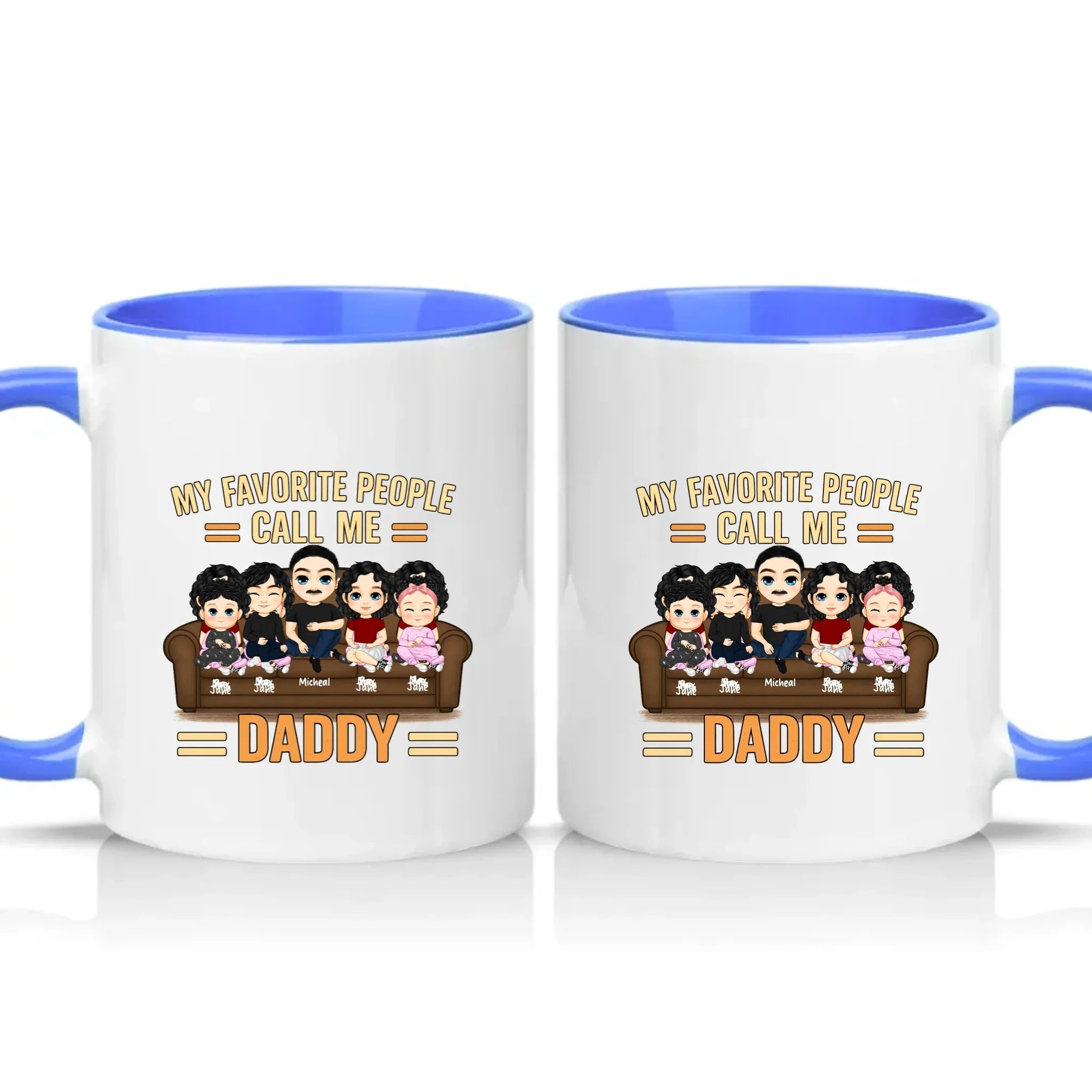 Personalised Daddy Mug – Favourite People Gift – Medium Blue