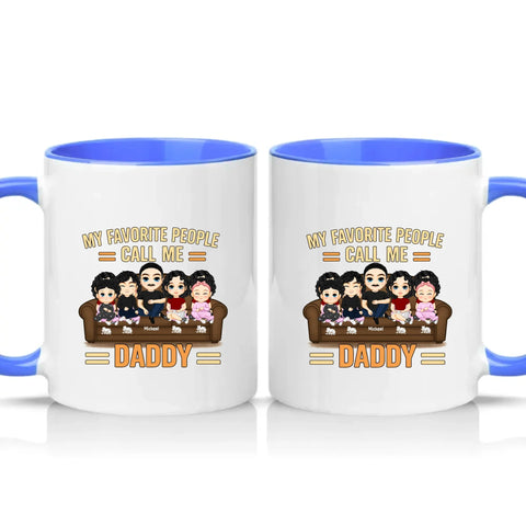 Personalised Daddy Mug – Favourite People Gift – Medium Blue