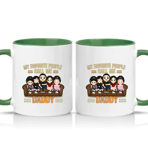 Personalised Daddy Mug – Favourite People Gift – Racing Green