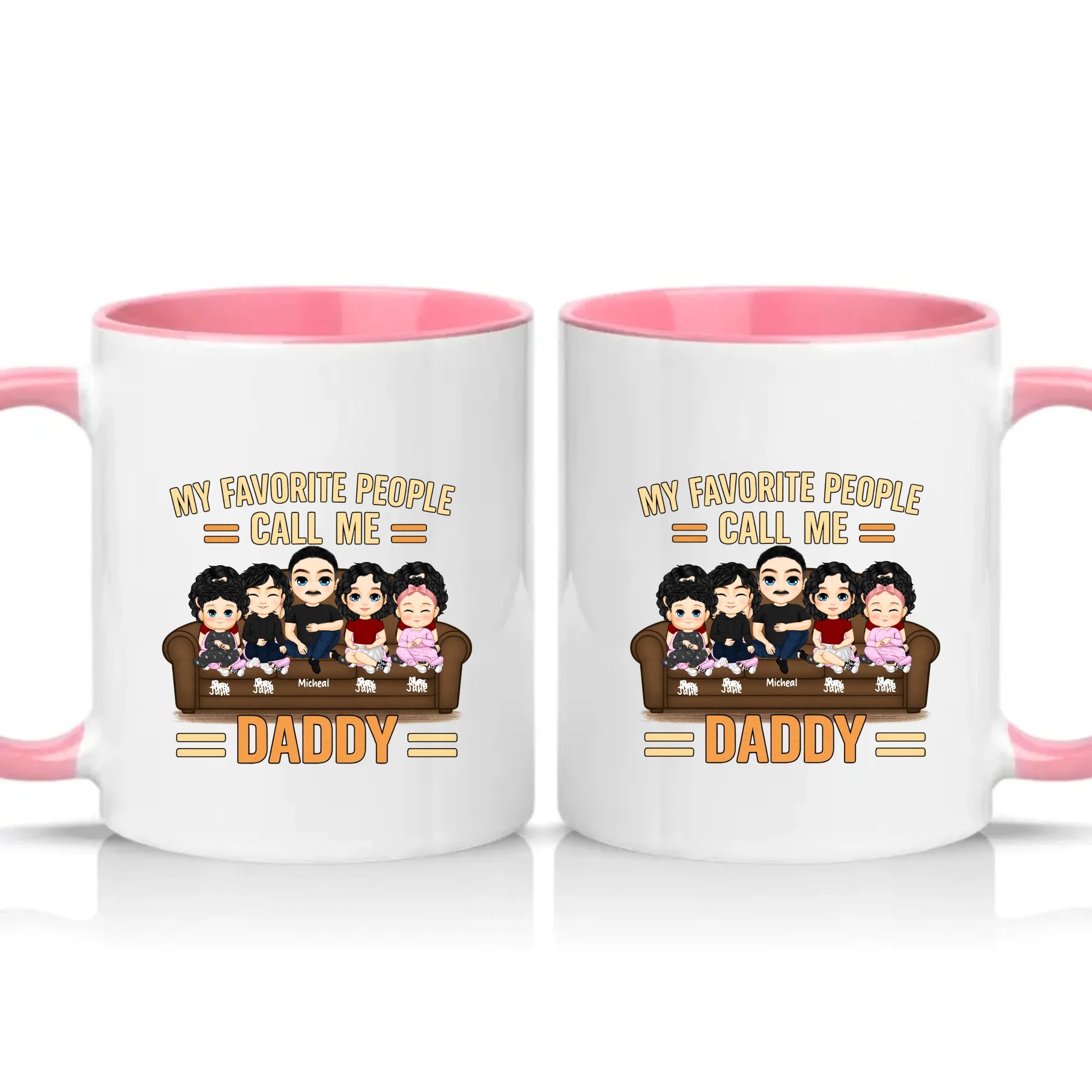 Two Tone 11oz Mug Pink