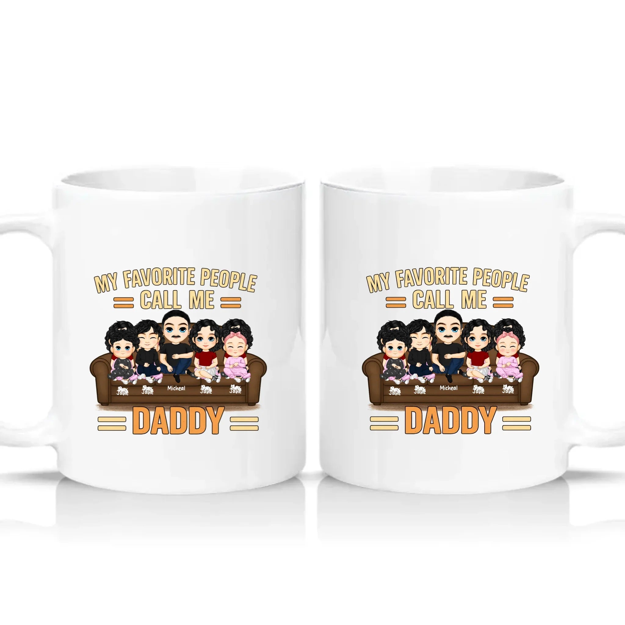 Personalised Daddy Mug – Favourite People Gift – White