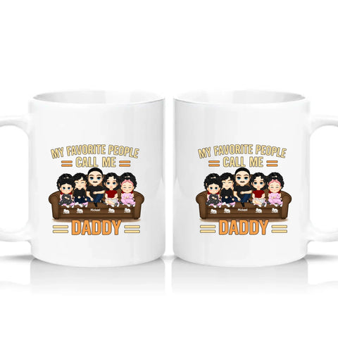 Personalised Daddy Mug – Favourite People Gift – White