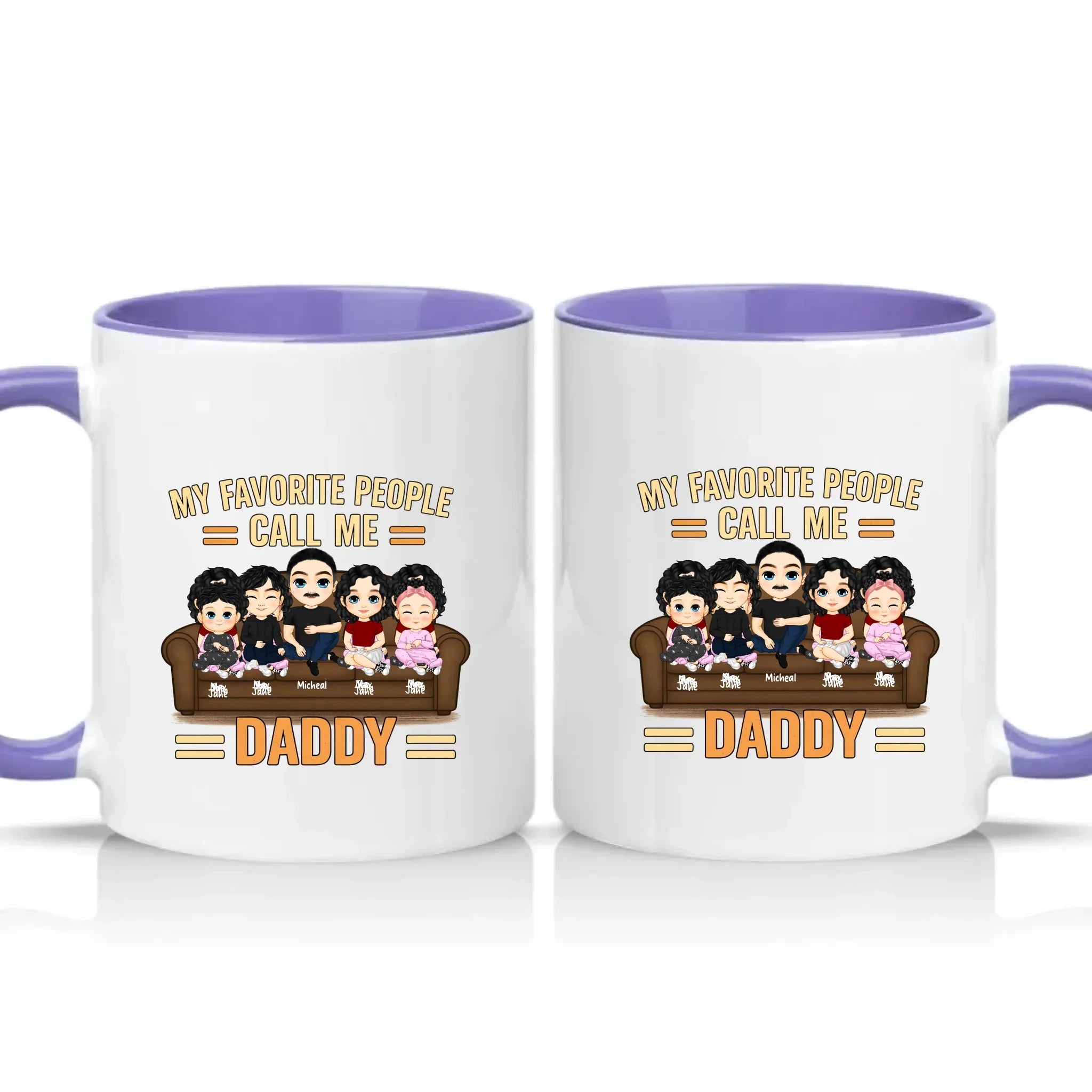 Personalised Daddy Mug – Favourite People Gift – Heather