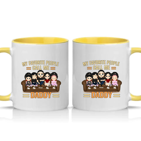Personalised Daddy Mug – Favourite People Gift – Yellow