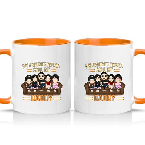 Personalised Daddy Mug – Favourite People Gift – Orange