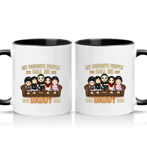 Personalised Daddy Mug – Favourite People Gift – Black