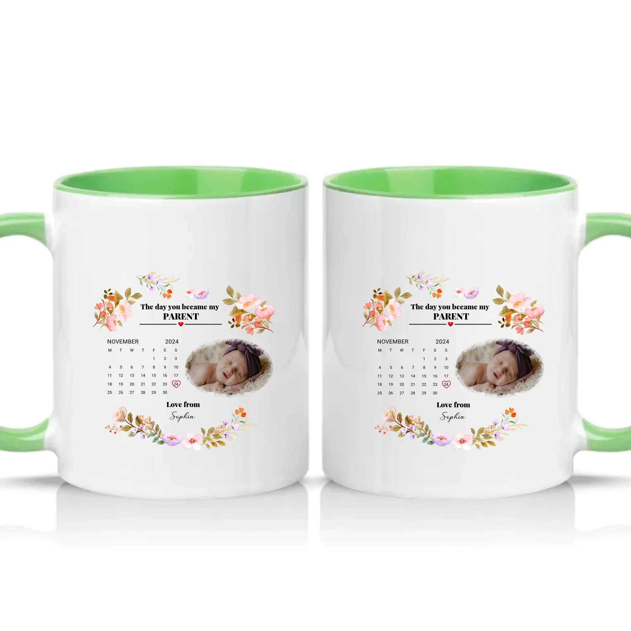 Two Tone 11oz Mug Green