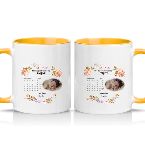 Two Tone 11oz Mug Golden Yellow
