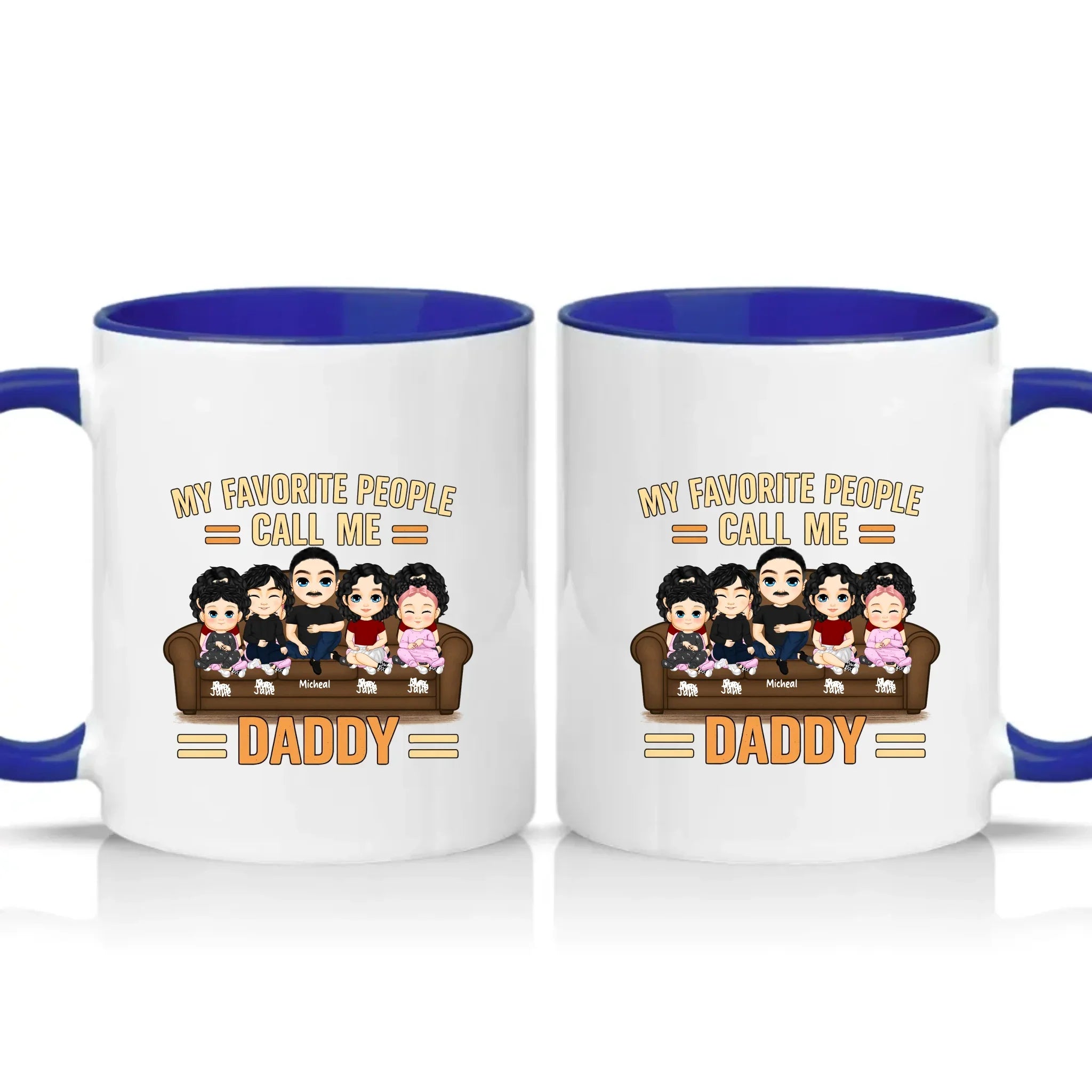 Personalised Daddy Mug – Favourite People Gift – Dark Blue