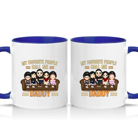 Personalised Daddy Mug – Favourite People Gift – Dark Blue
