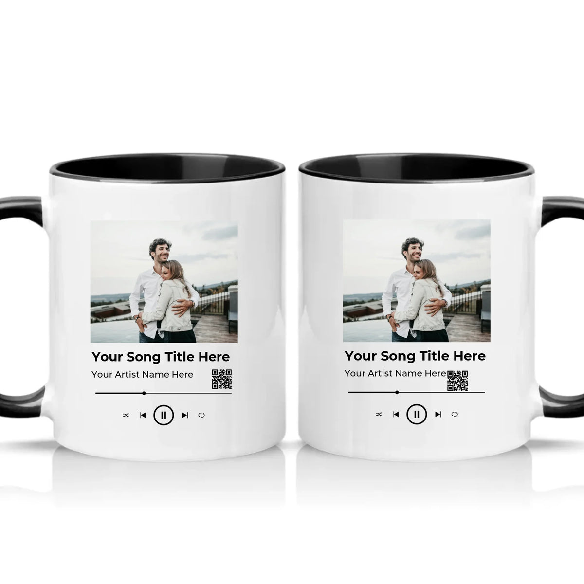 Two Tone 11oz Mug Black
