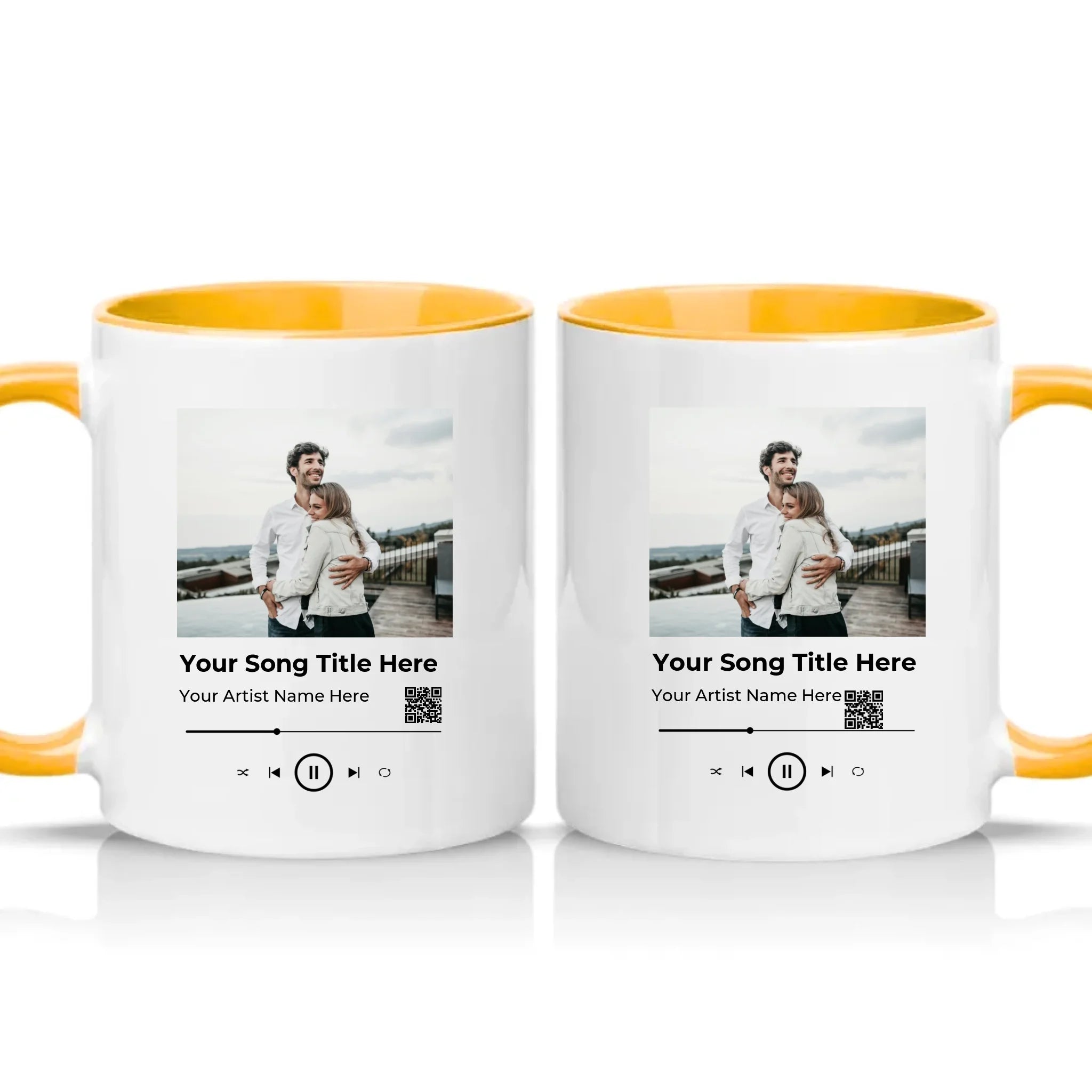 Two Tone 11oz Mug Golden Yellow