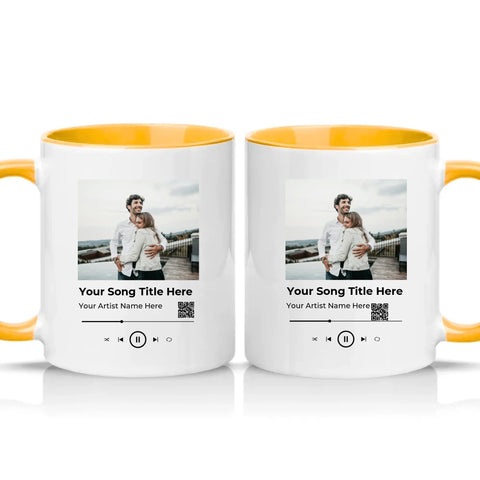 Two Tone 11oz Mug Golden Yellow