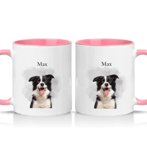 Two Tone 11oz Mug Pink