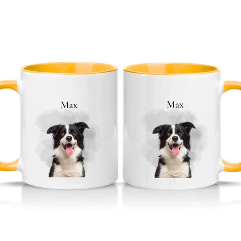 Two Tone 11oz Mug Golden Yellow